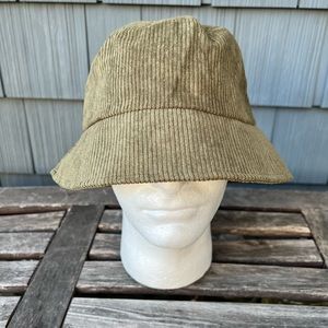 Olive Green Corduroy Bucket Hat
